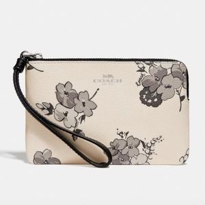Coach Corner Zip Wristlet With Fairy Tale Print